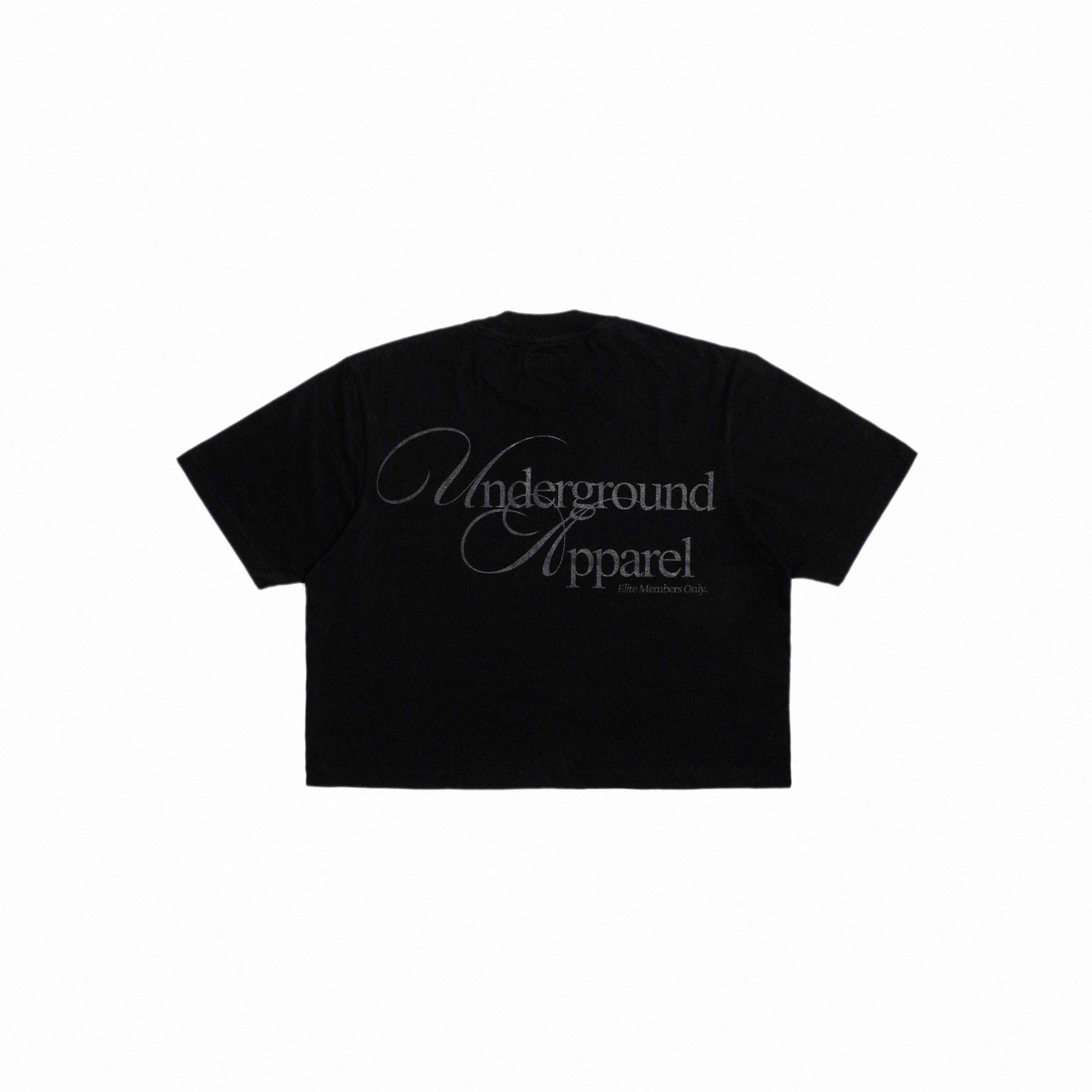 UA Cropped Tee - Elite Members Only Black