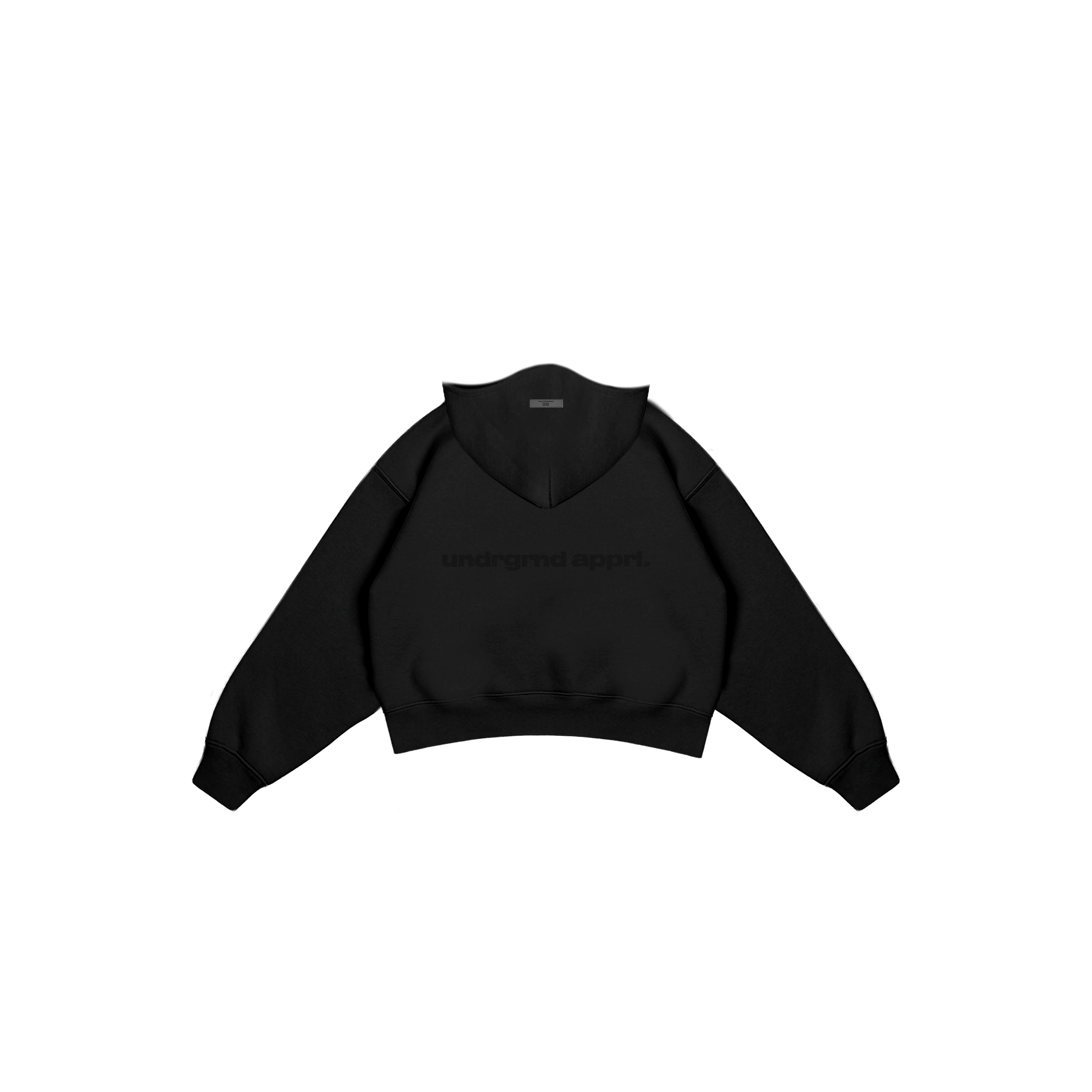 UA Prototype Cropped Hoodies - Obsidian Black
