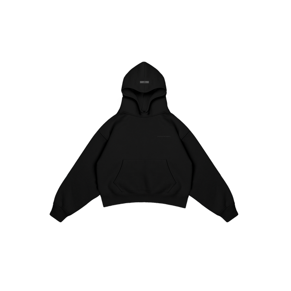 UA Prototype Cropped Hoodies - Obsidian Black