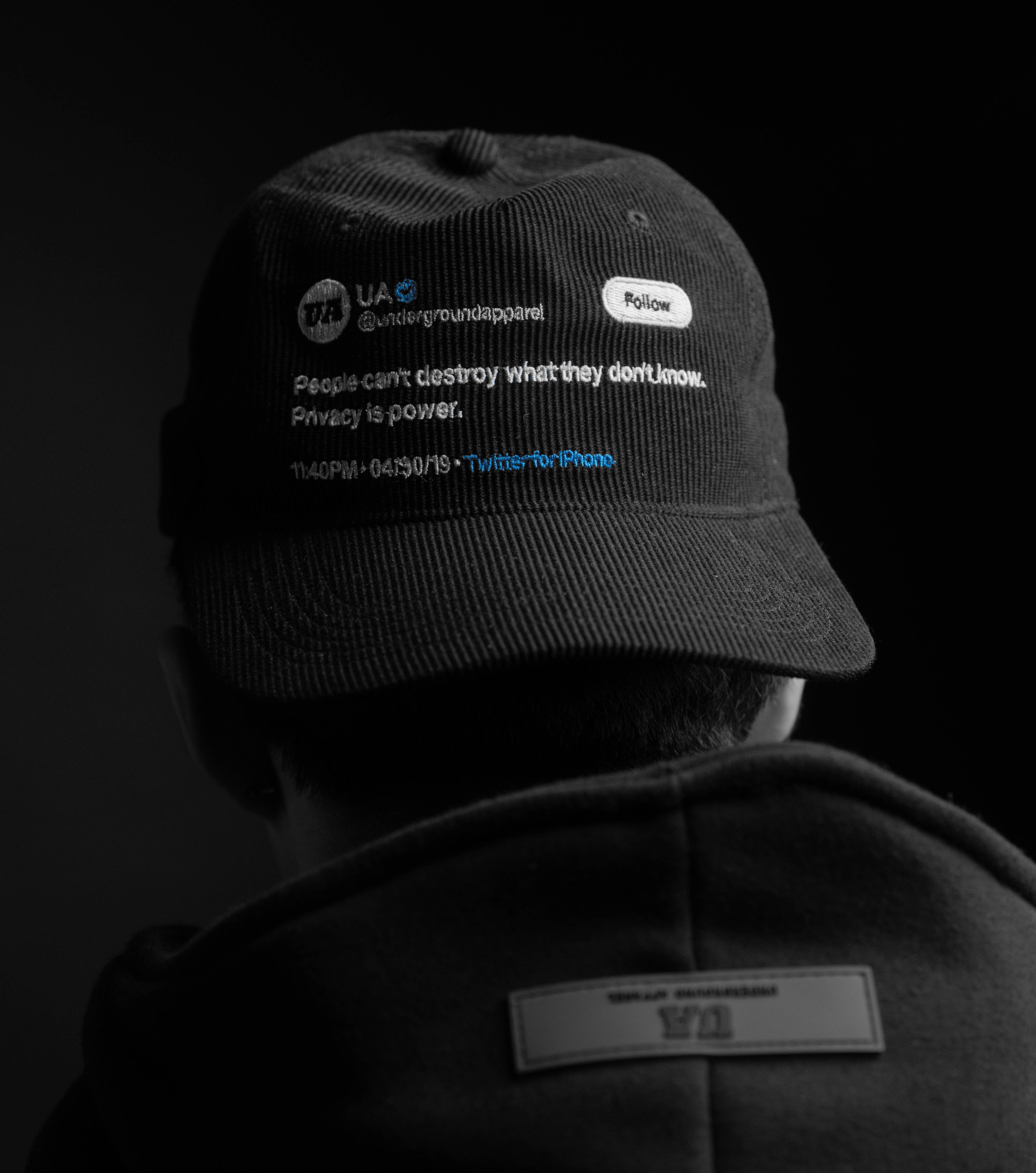 CORDUROY CAP - PRIVACY IS POWER