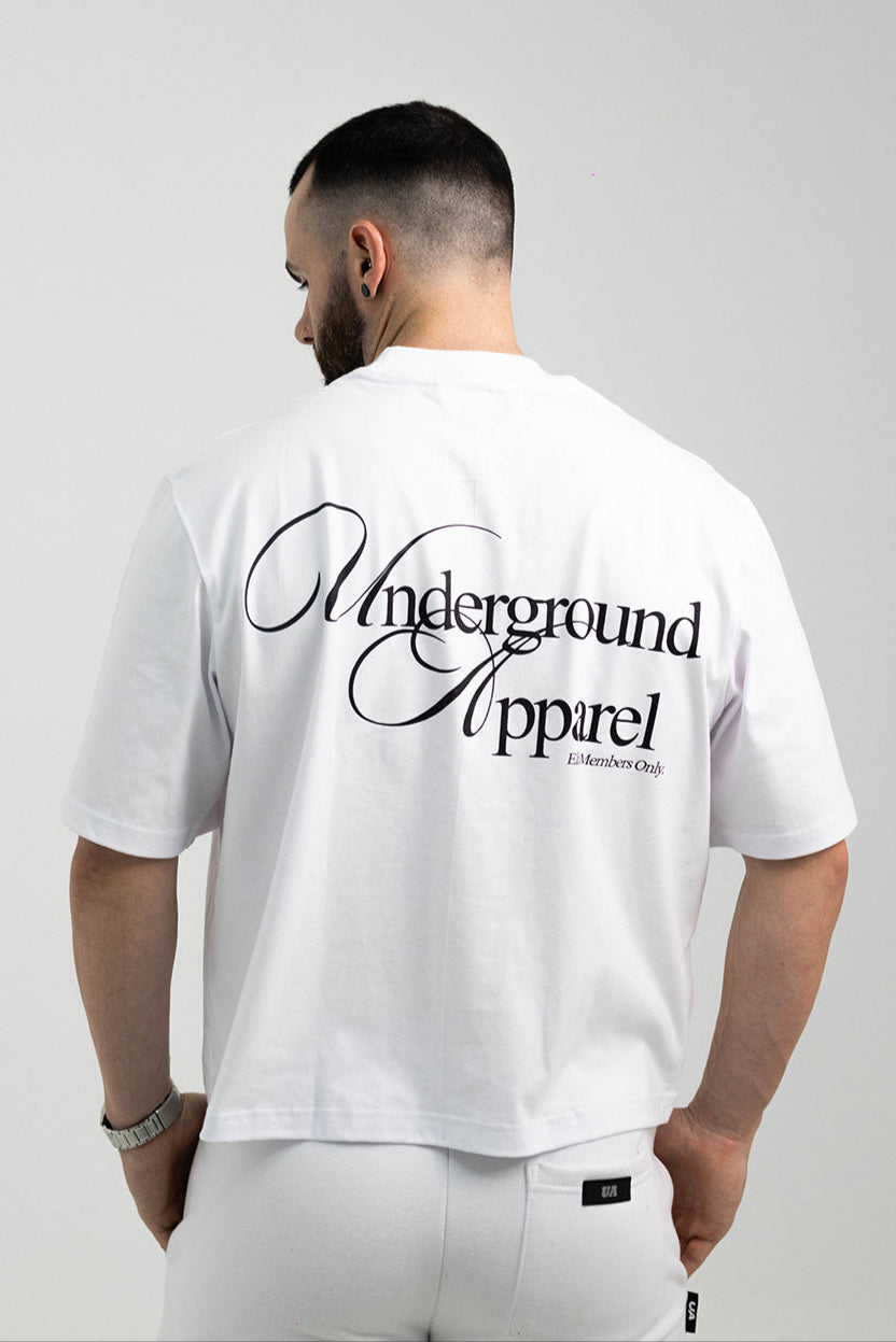 UA Cropped Tee - Elite Members Only White